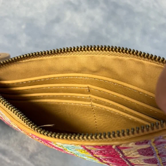 Joy Susan Colorful Woven Clutch with Tan Accents - Picture 5 of 10